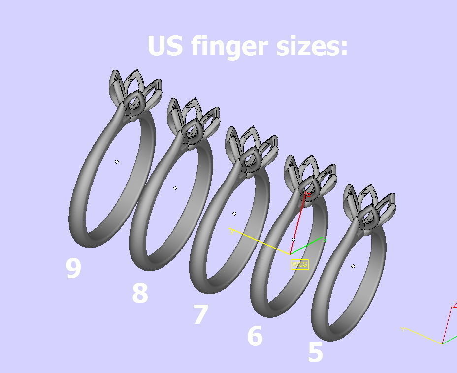 Engagement Solitaire ring Classic style N10318 3D print model_10