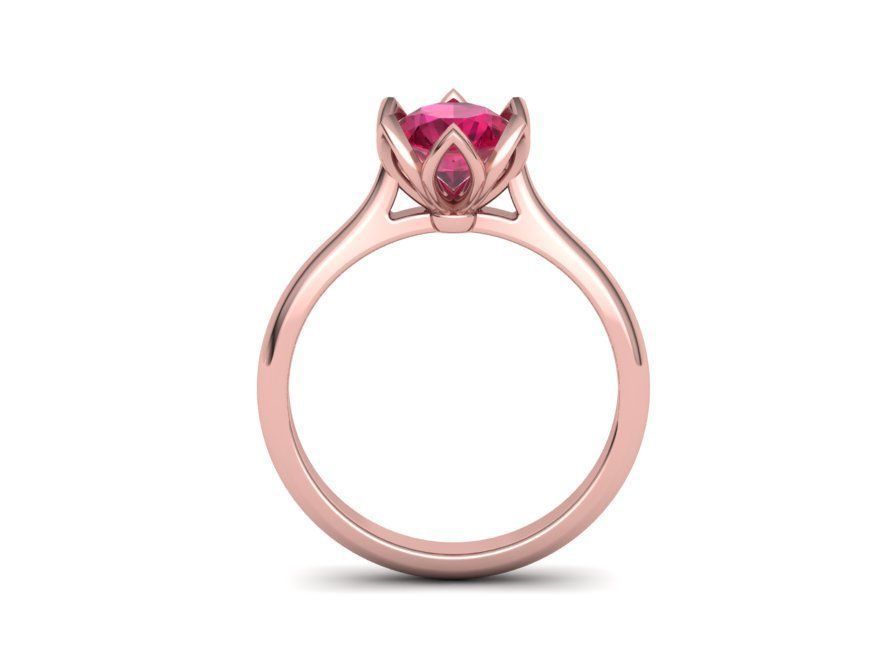 Engagement Solitaire ring Classic style N10318 3D print model_22