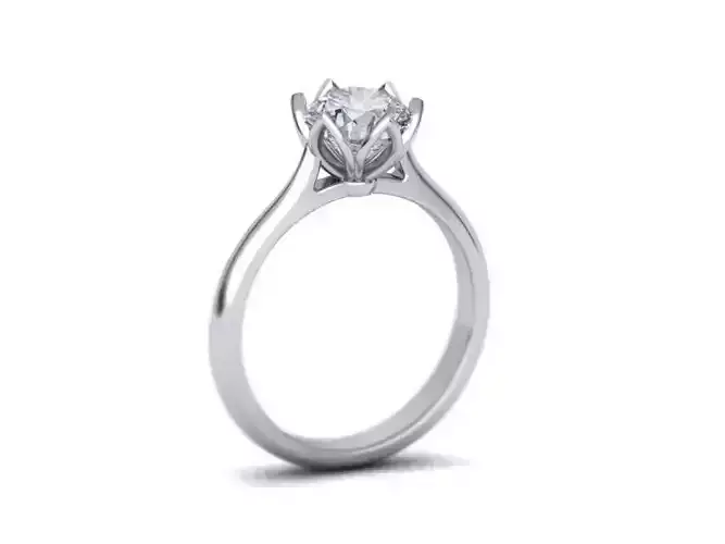 Engagement Solitaire ring Classic style N10318 3D print model
