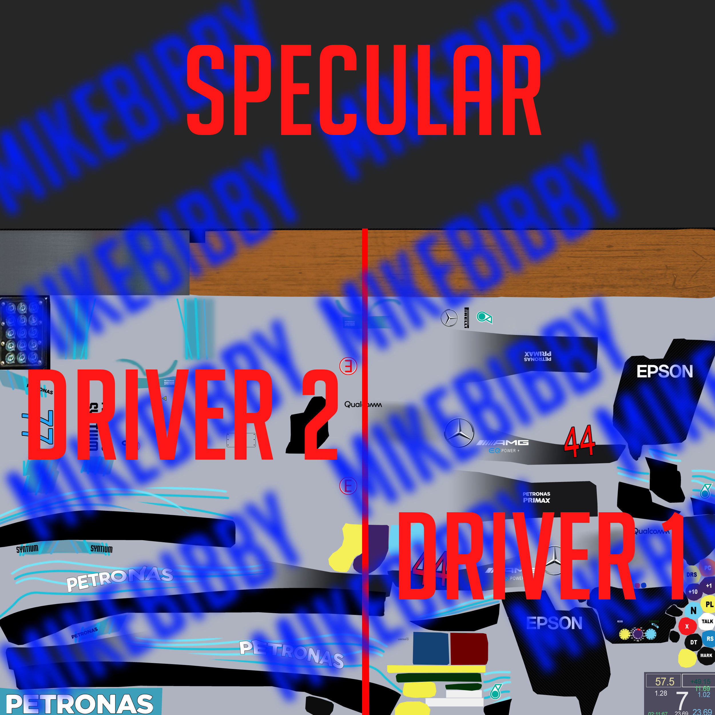 Mercedes  W09  Car Low-poly 3D model_11