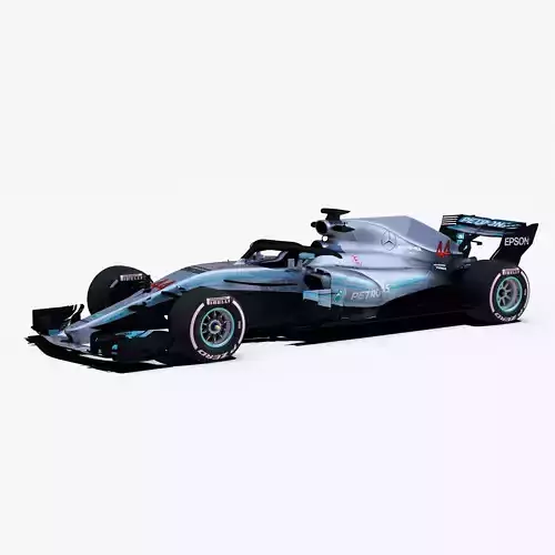 Mercedes  W09  Car Low-poly 3D model