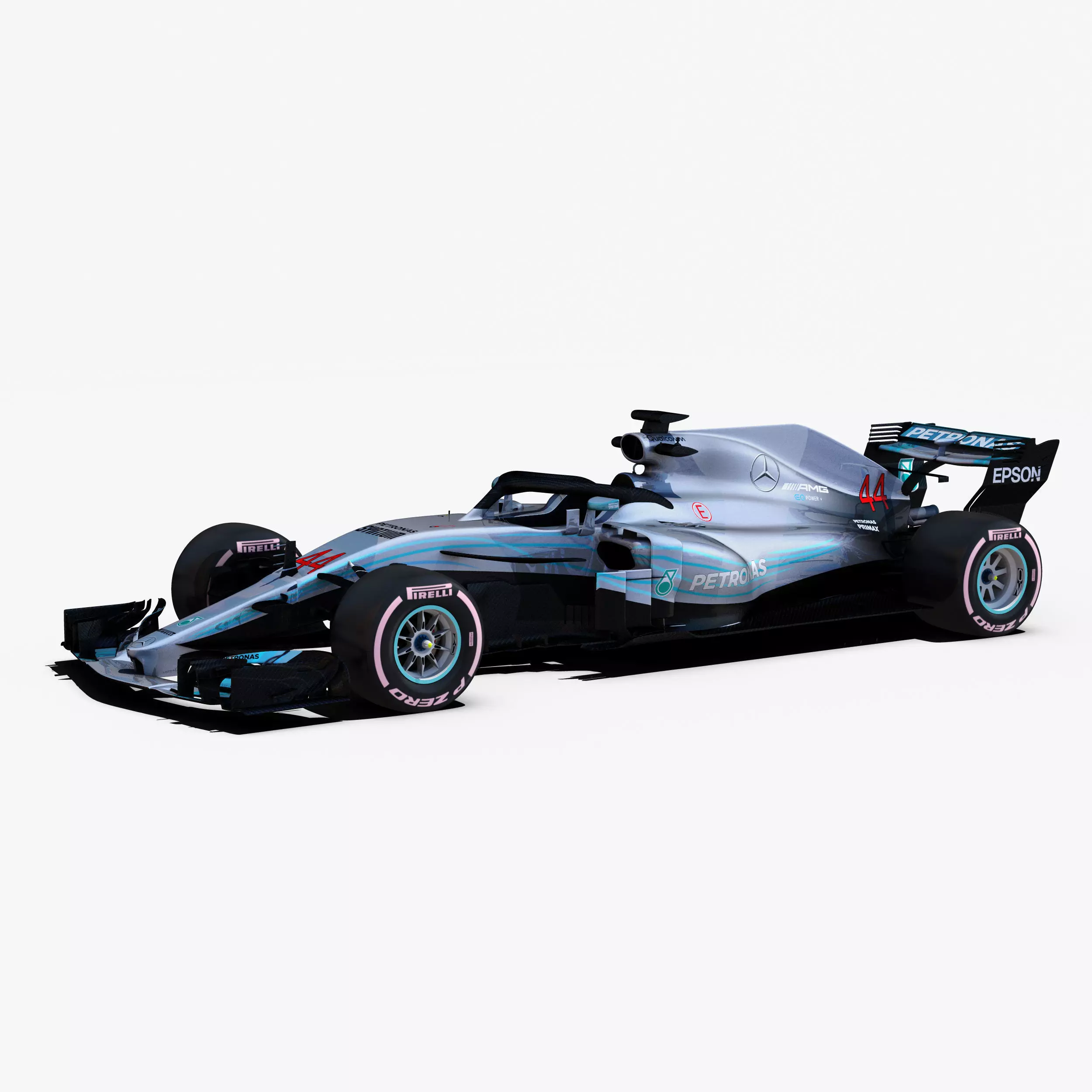 Mercedes  W09  Car Low-poly 3D model_0