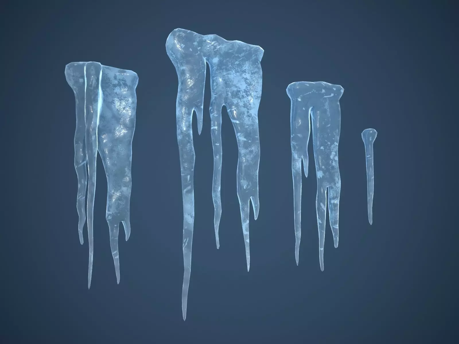 Ice dam Low-poly 3D model