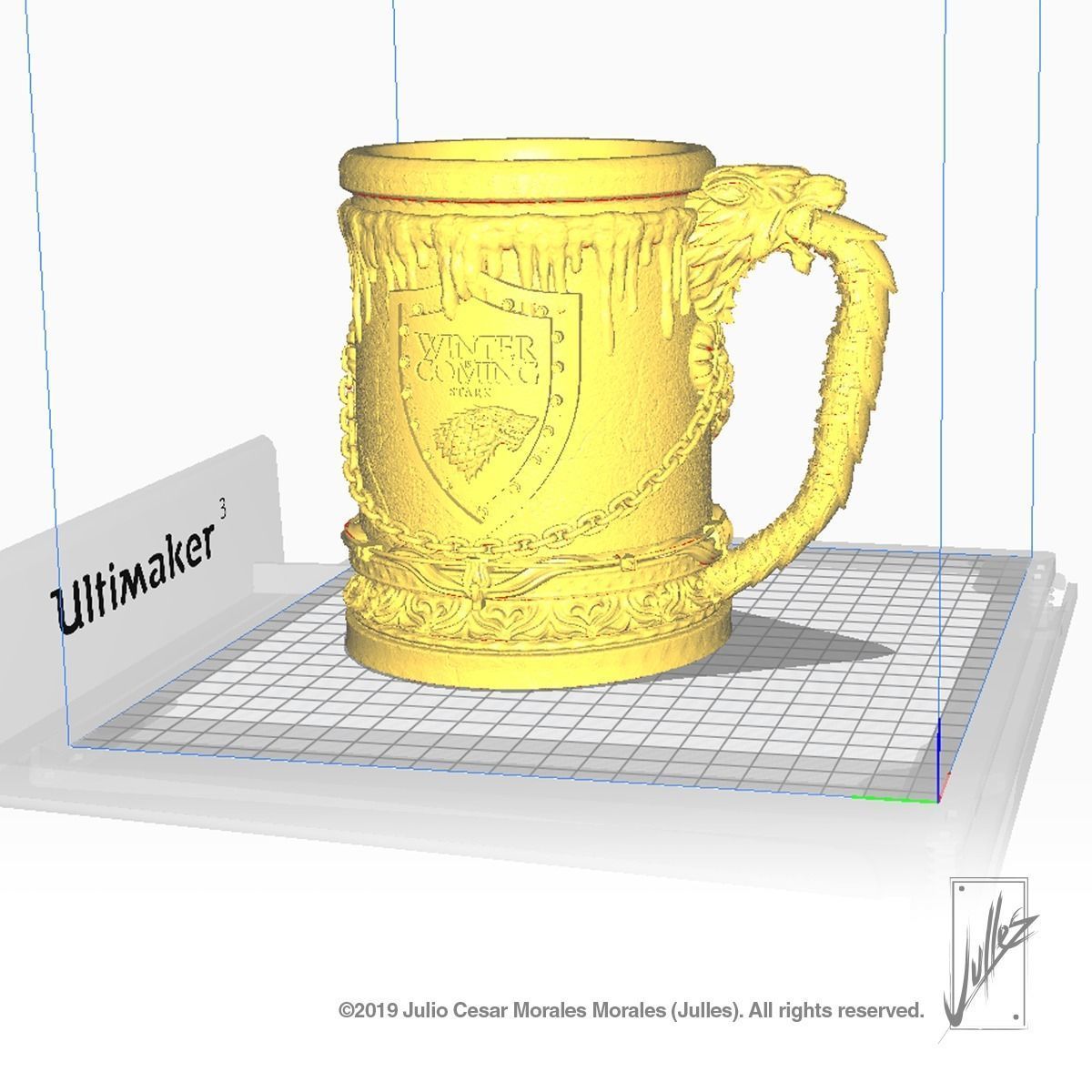 House Stark Jar V1 Game of Thrones 3D print model_3