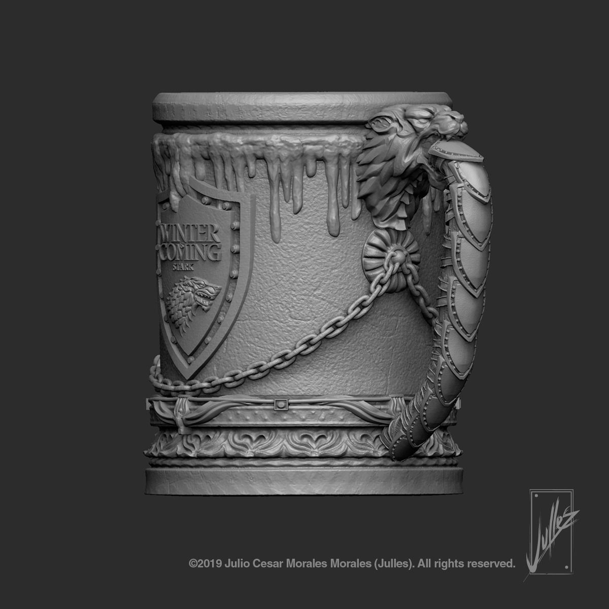 House Stark Jar V1 Game of Thrones 3D print model_2