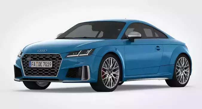 3D Audi TT 2019 Detailed Interior 3D model