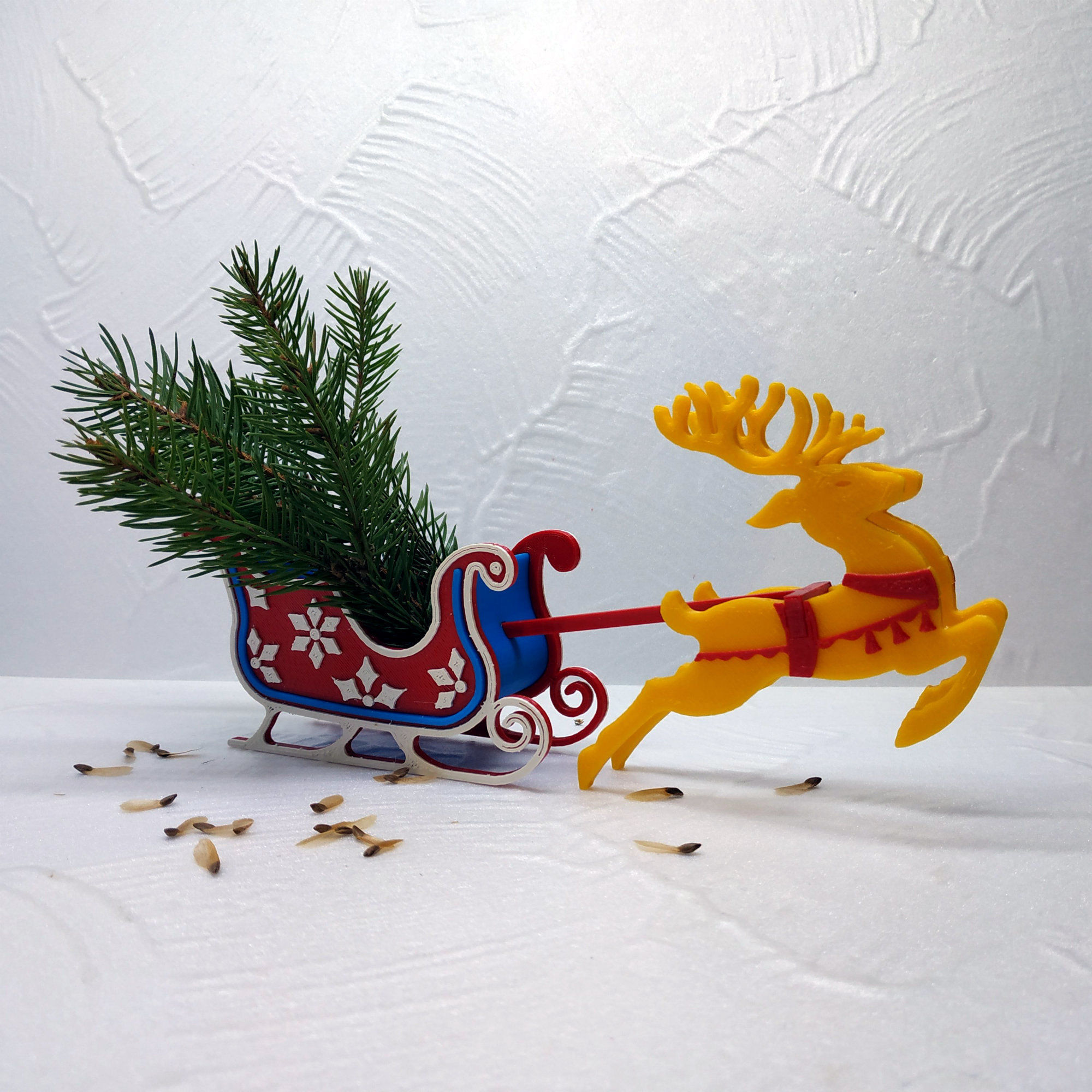 Flying Christmas Deer 3D print model_2