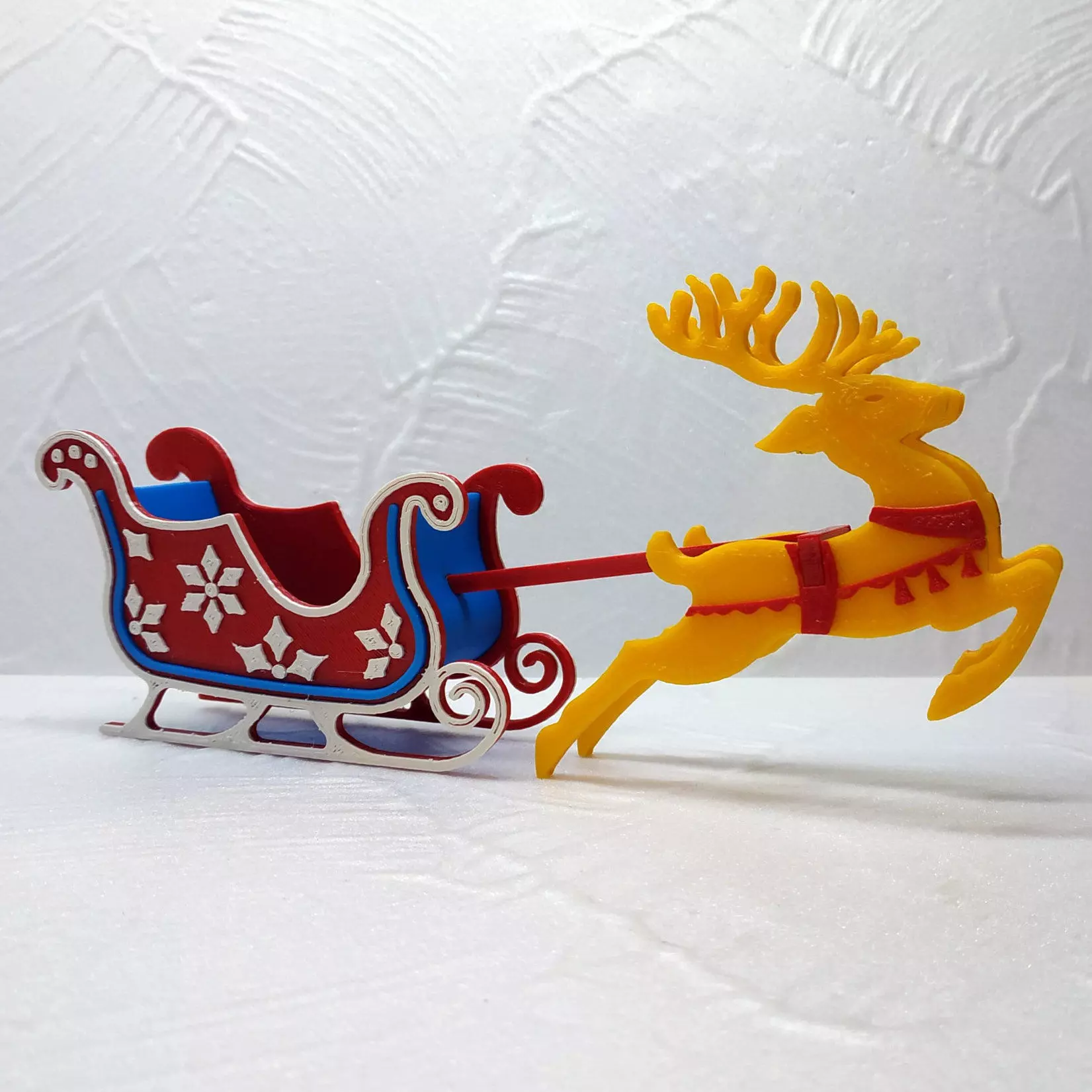 Flying Christmas Deer 3D print model_0