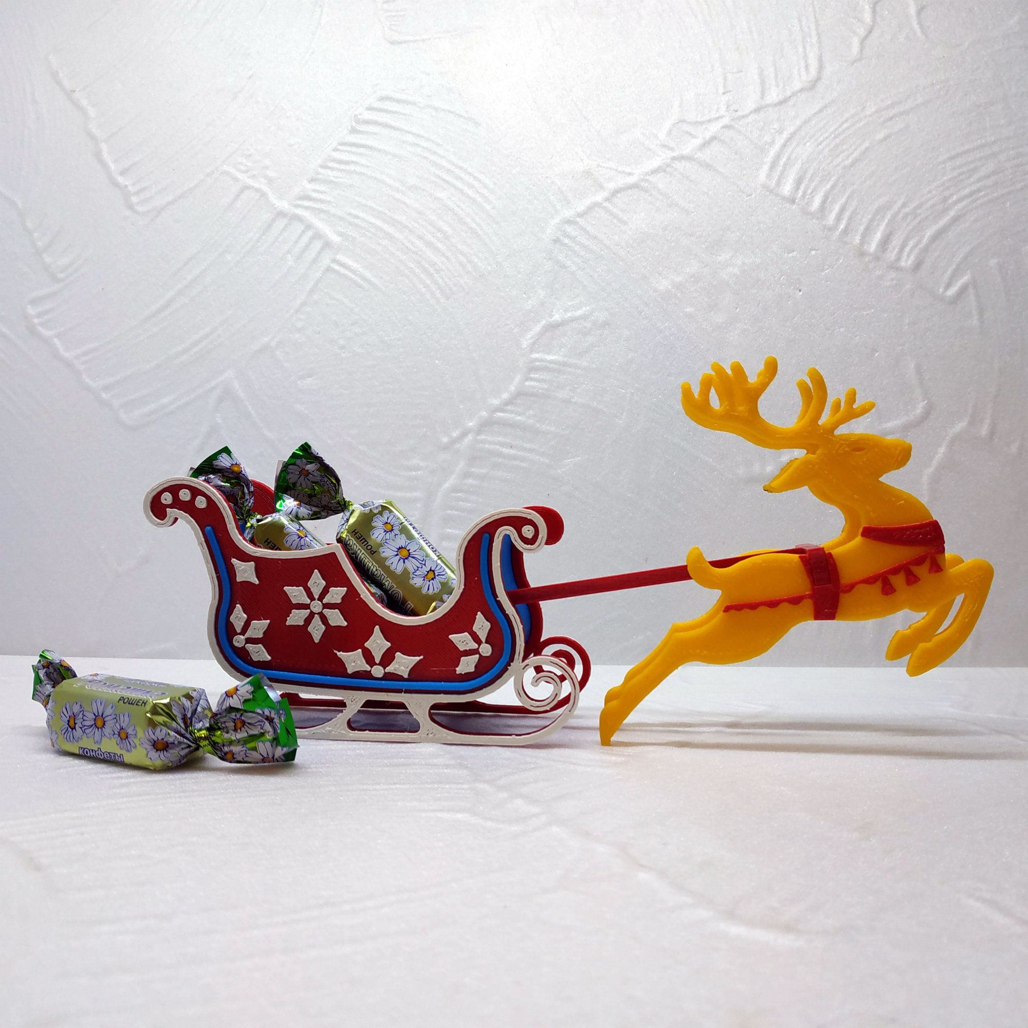 Flying Christmas Deer 3D print model_1