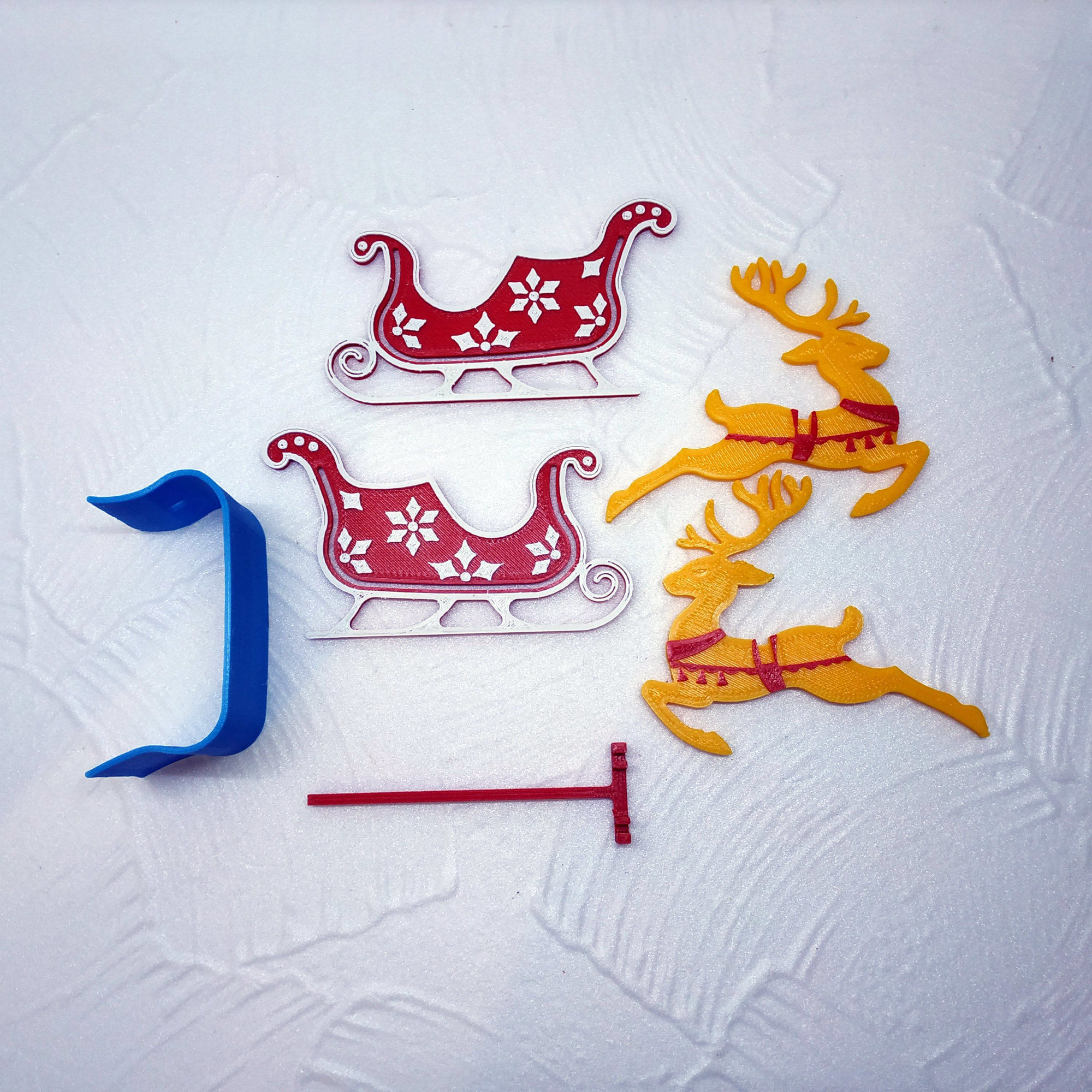 Flying Christmas Deer 3D print model_5