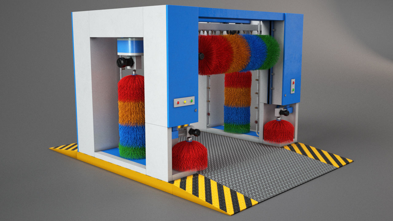 Car Wash 3D model_2