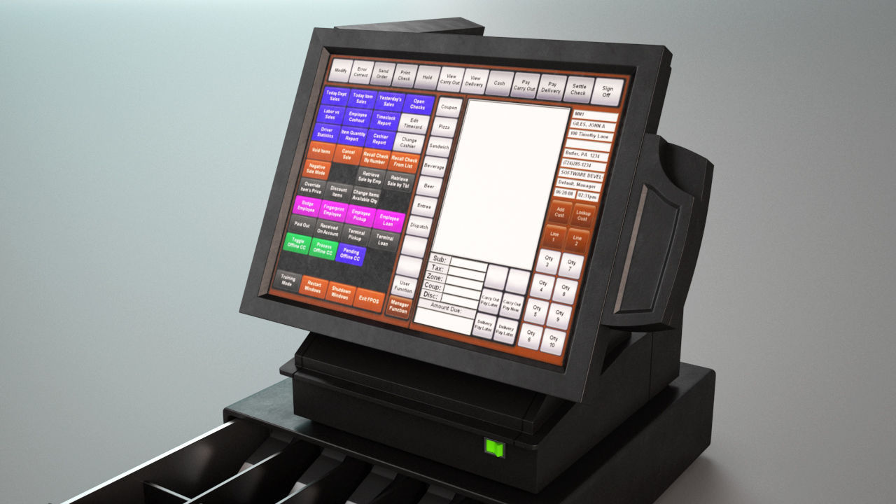 Cash Register 3D model_2