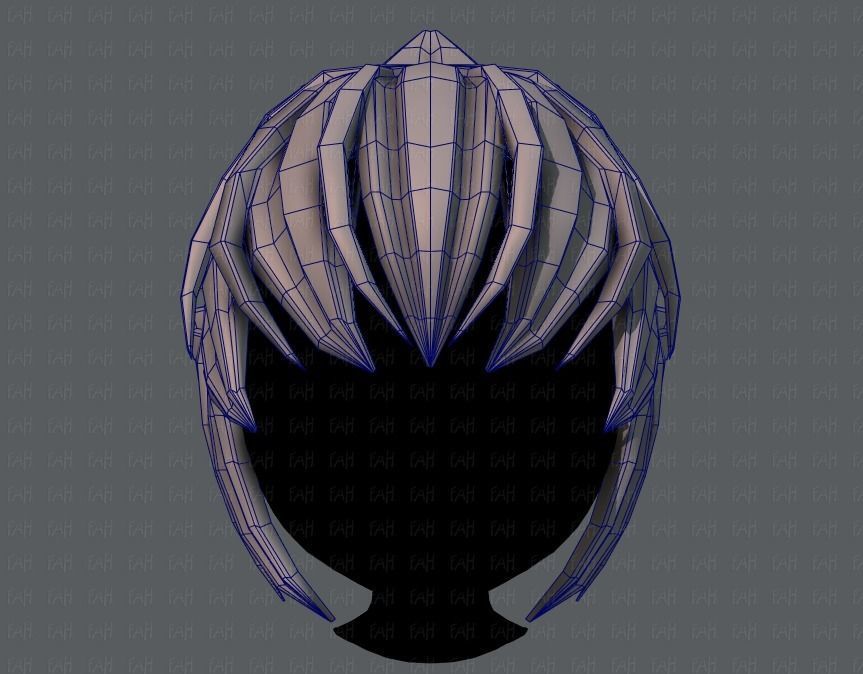 3D Hair style for boy V47 Low-poly 3D model_25