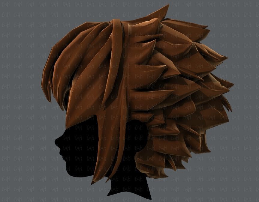 3D Hair style for boy V47 Low-poly 3D model_23