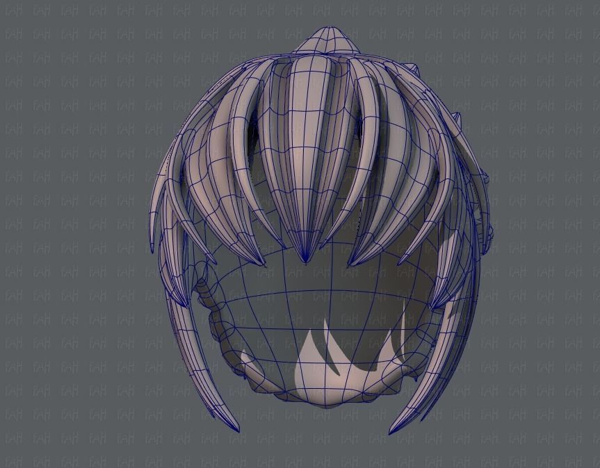 3D Hair style for boy V47 Low-poly 3D model_38