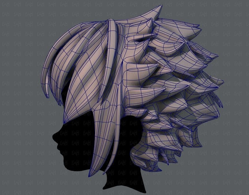 3D Hair style for boy V47 Low-poly 3D model_15