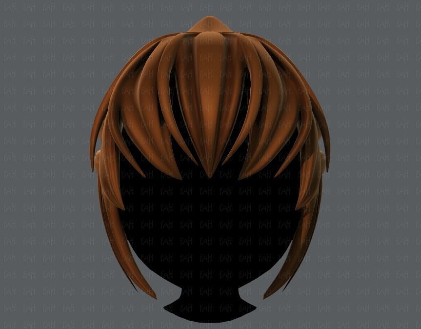 3D Hair style for boy V47 Low-poly 3D model_1
