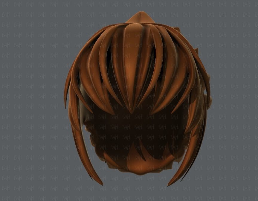 3D Hair style for boy V47 Low-poly 3D model_37