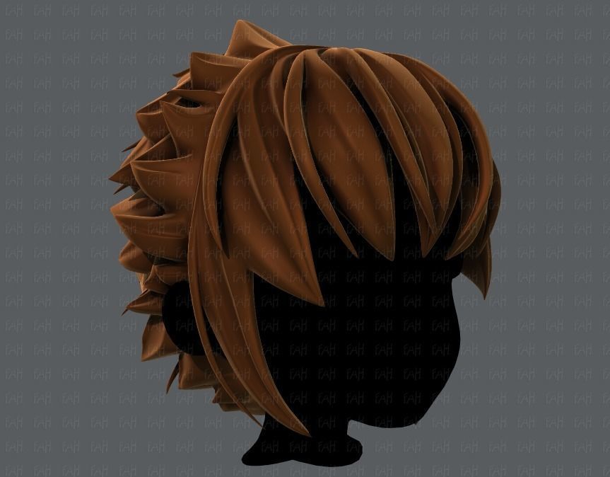 3D Hair style for boy V47 Low-poly 3D model_2