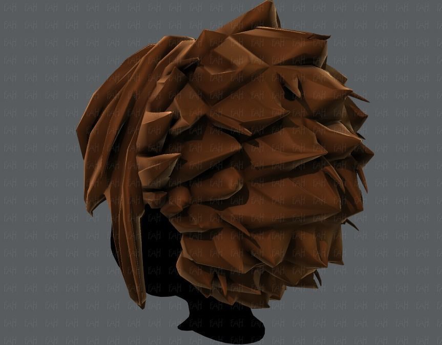 3D Hair style for boy V47 Low-poly 3D model_22