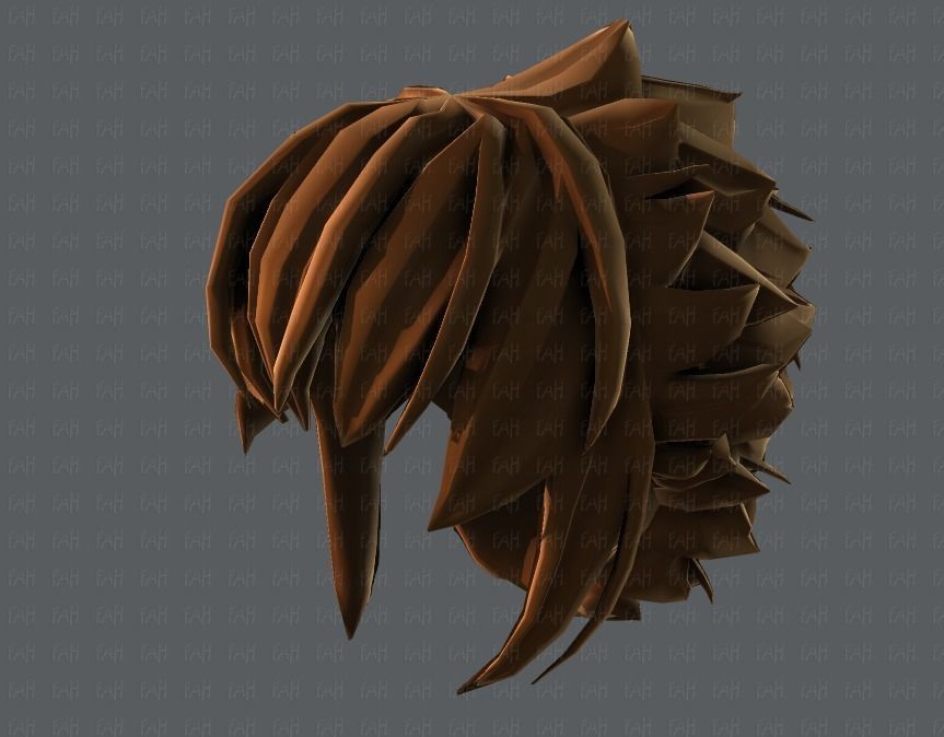 3D Hair style for boy V47 Low-poly 3D model_43
