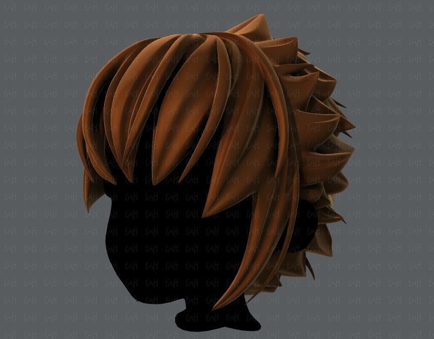 3D Hair style for boy V47 Low-poly 3D model_8