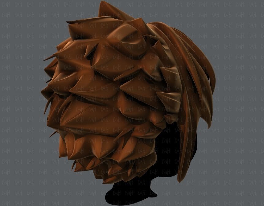 3D Hair style for boy V47 Low-poly 3D model_4