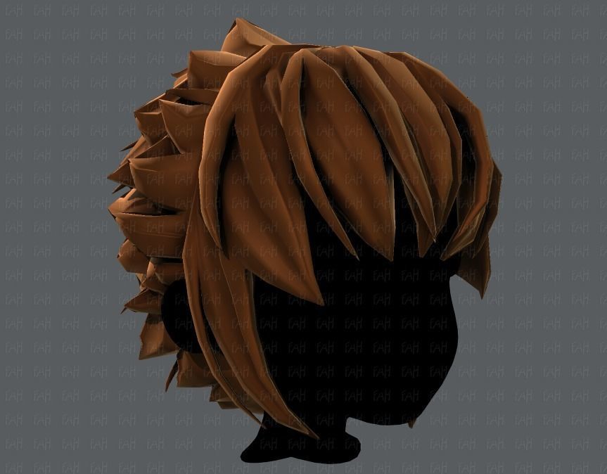 3D Hair style for boy V47 Low-poly 3D model_18
