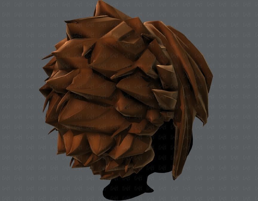 3D Hair style for boy V47 Low-poly 3D model_20