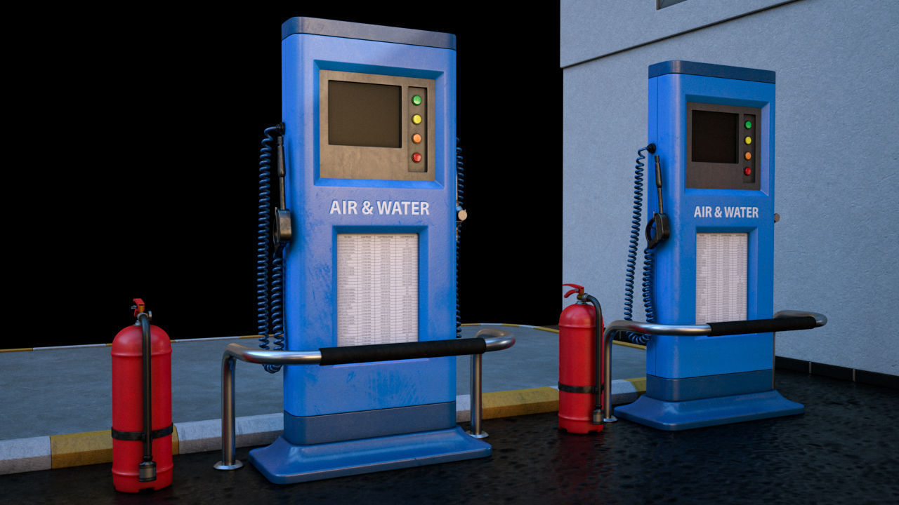High Detailed Gas Station 3D model_6