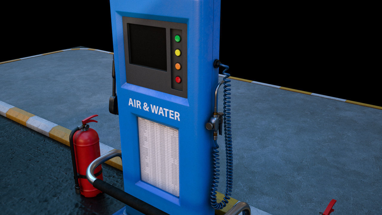High Detailed Gas Station 3D model_16