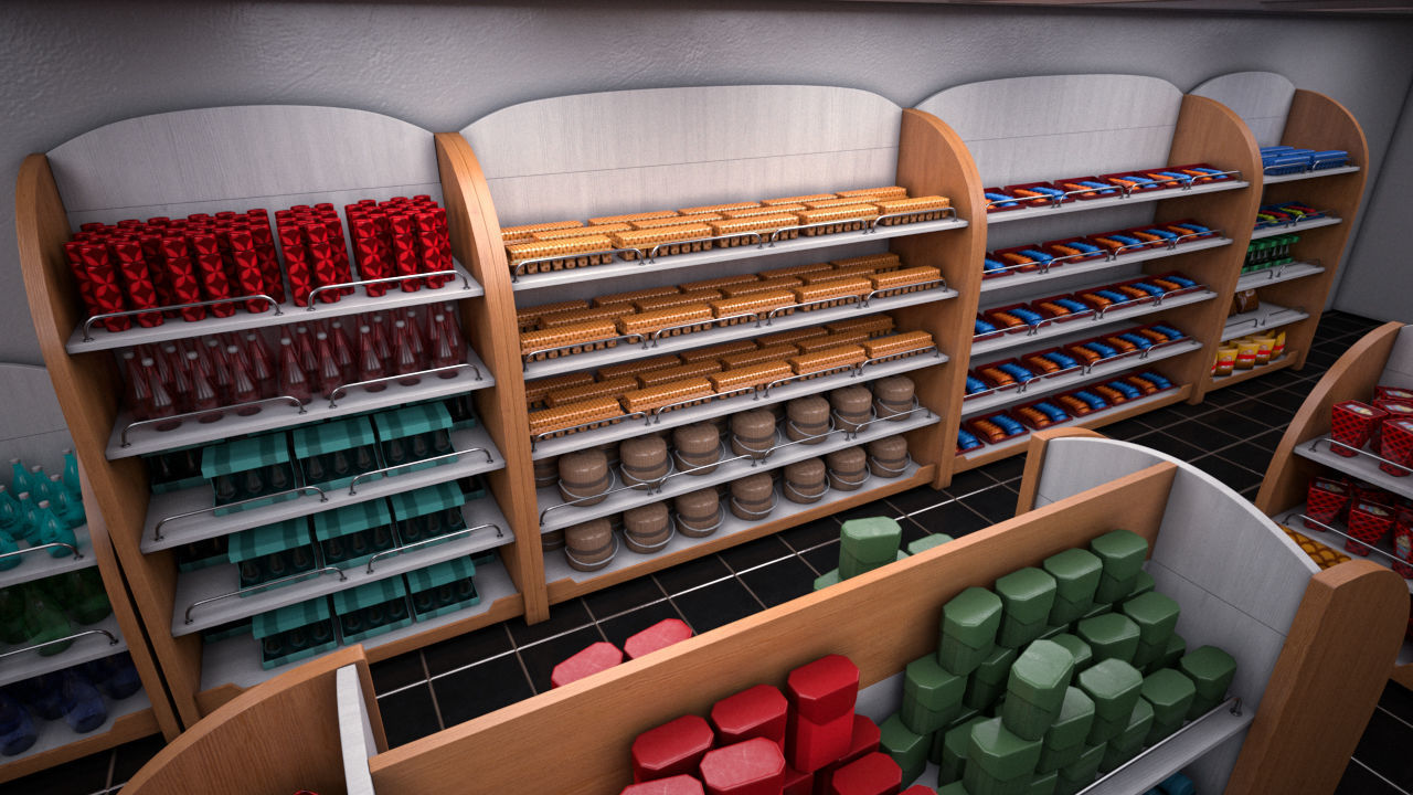 High Detailed Gas Station 3D model_34