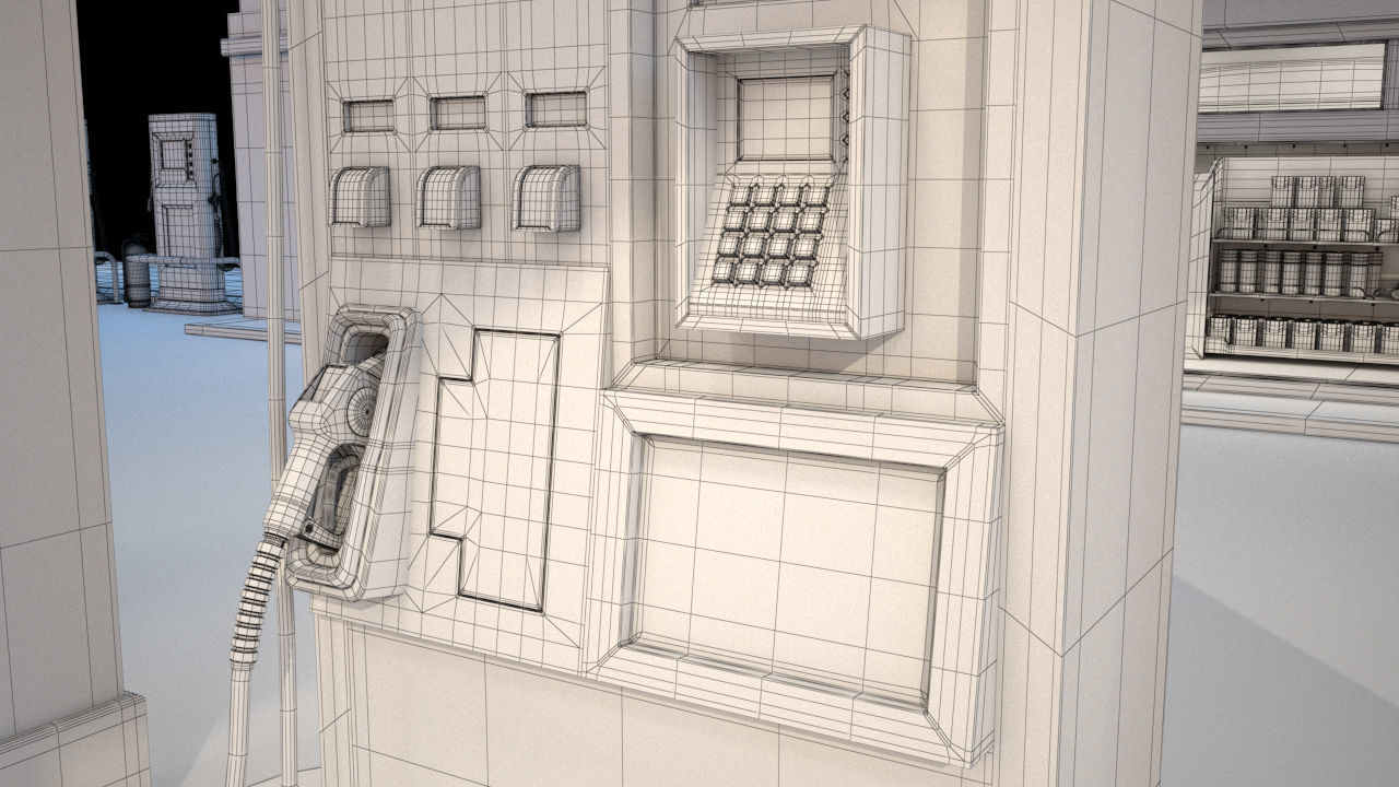 High Detailed Gas Station 3D model_23