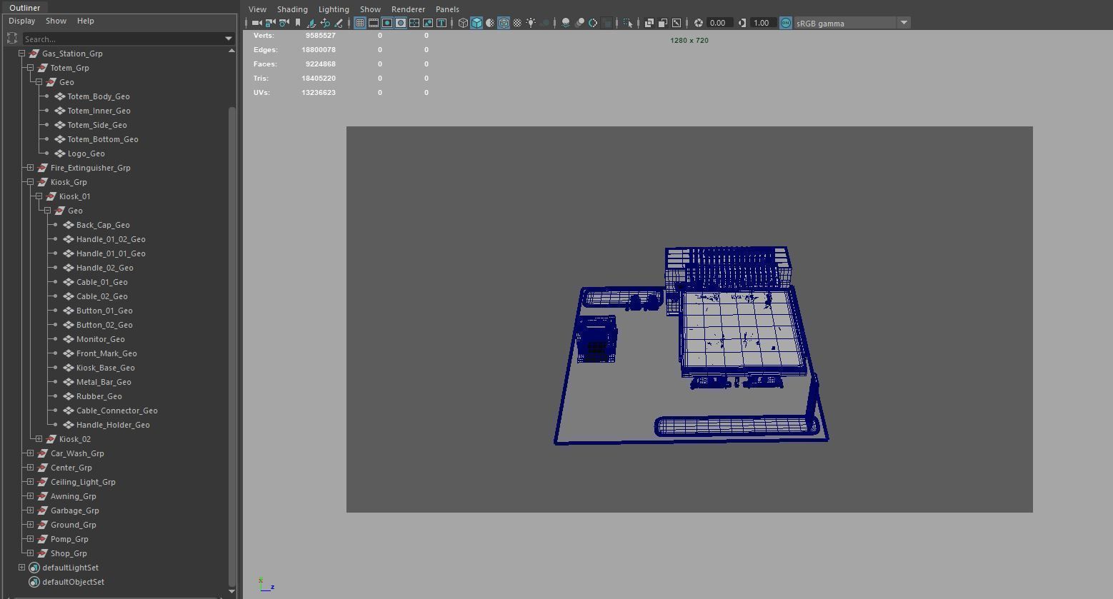 High Detailed Gas Station 3D model_44