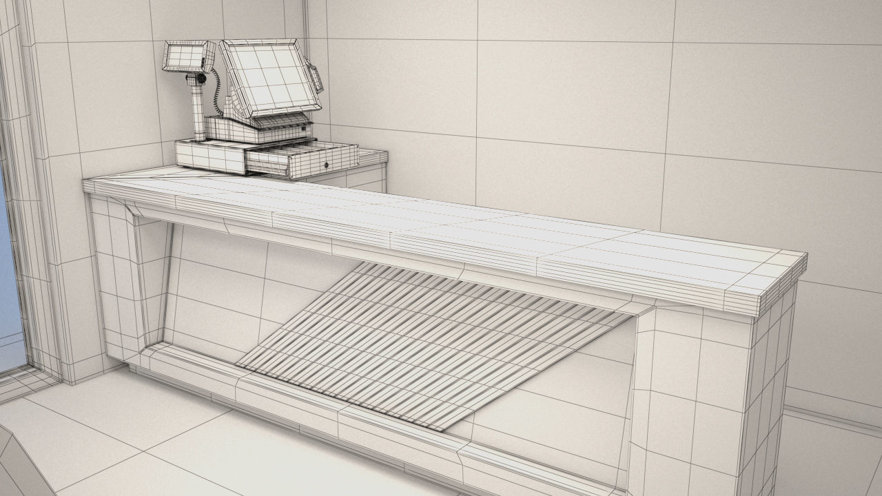 High Detailed Gas Station 3D model_29