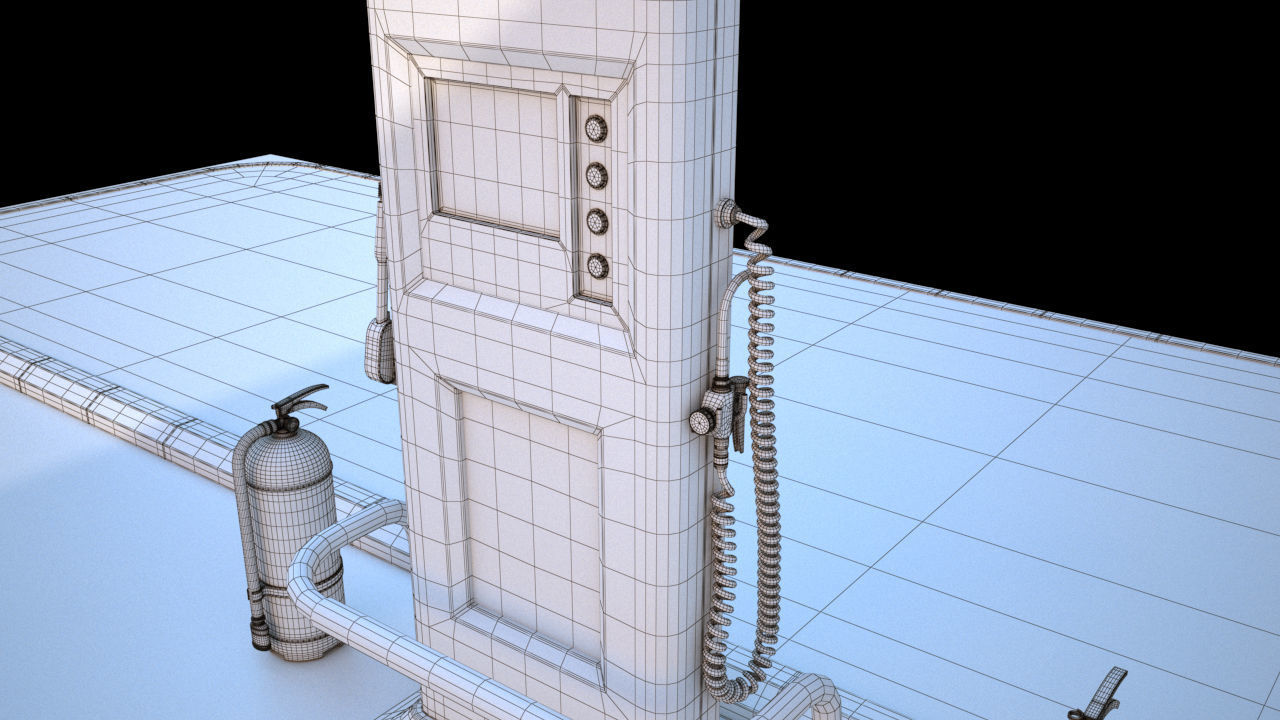 High Detailed Gas Station 3D model_17