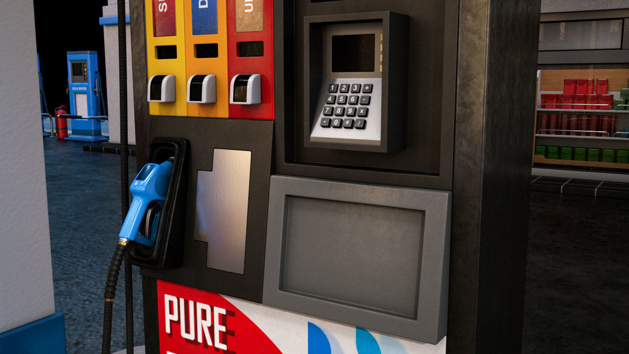 High Detailed Gas Station 3D model_22
