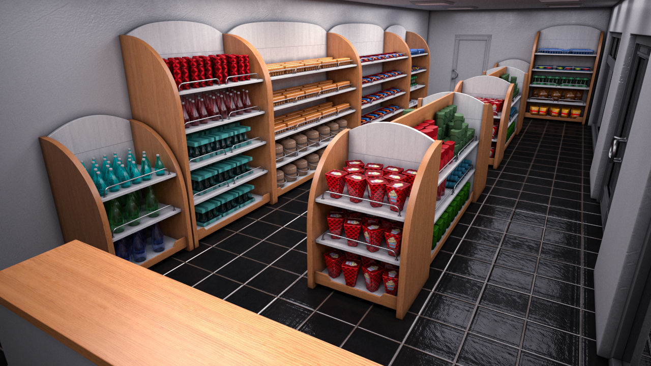 High Detailed Gas Station 3D model_40