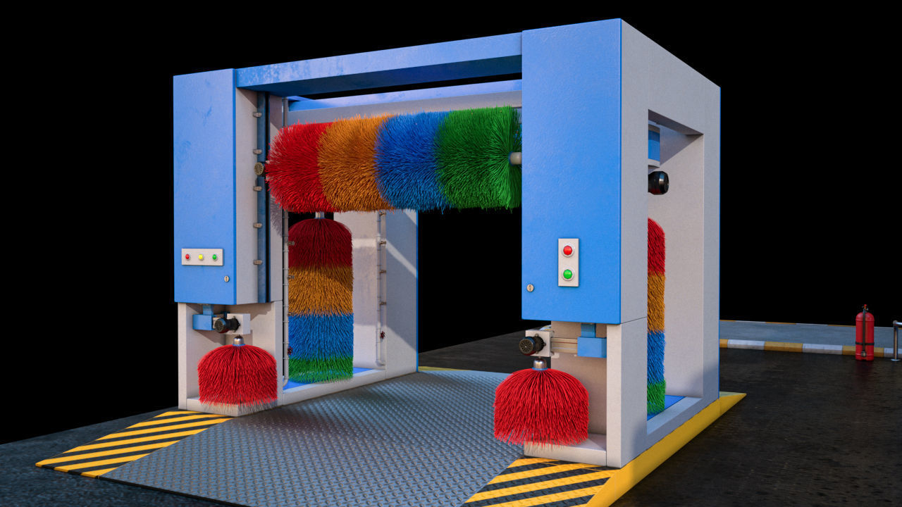 High Detailed Gas Station 3D model_8
