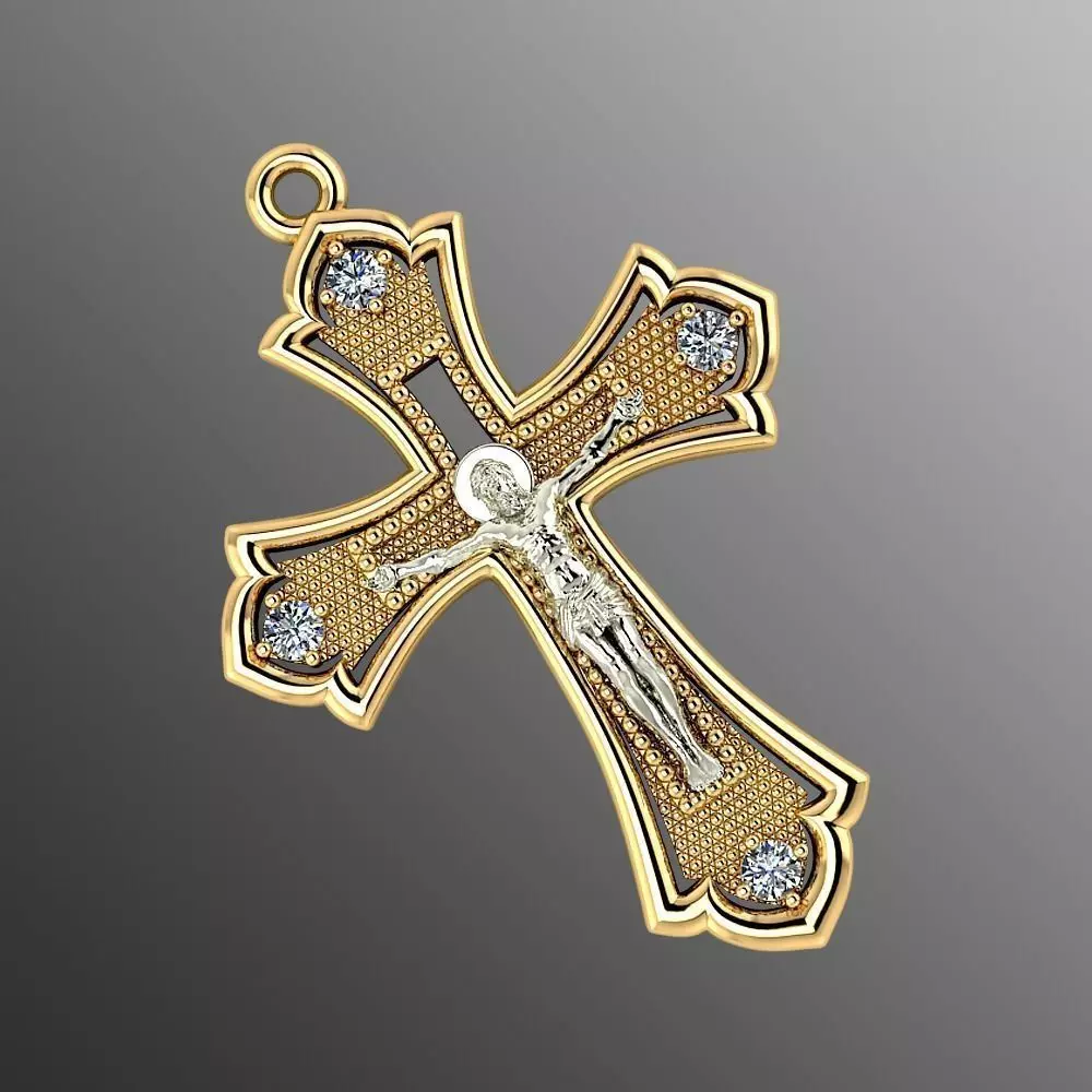 Pendant od 6 cross 3D print model