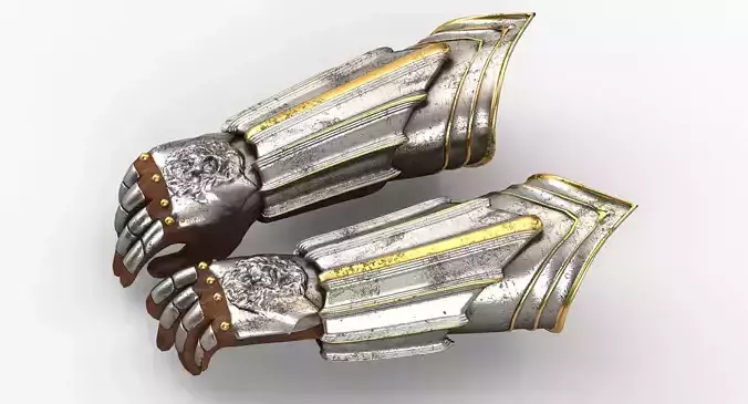 Lion Gloves 3D model