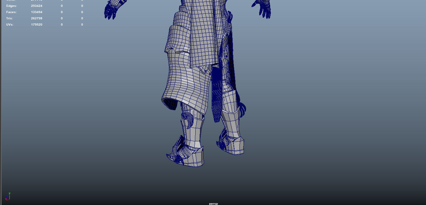 Red Samurai Low-poly 3D model_20