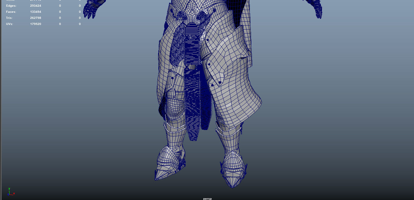 Red Samurai Low-poly 3D model_25