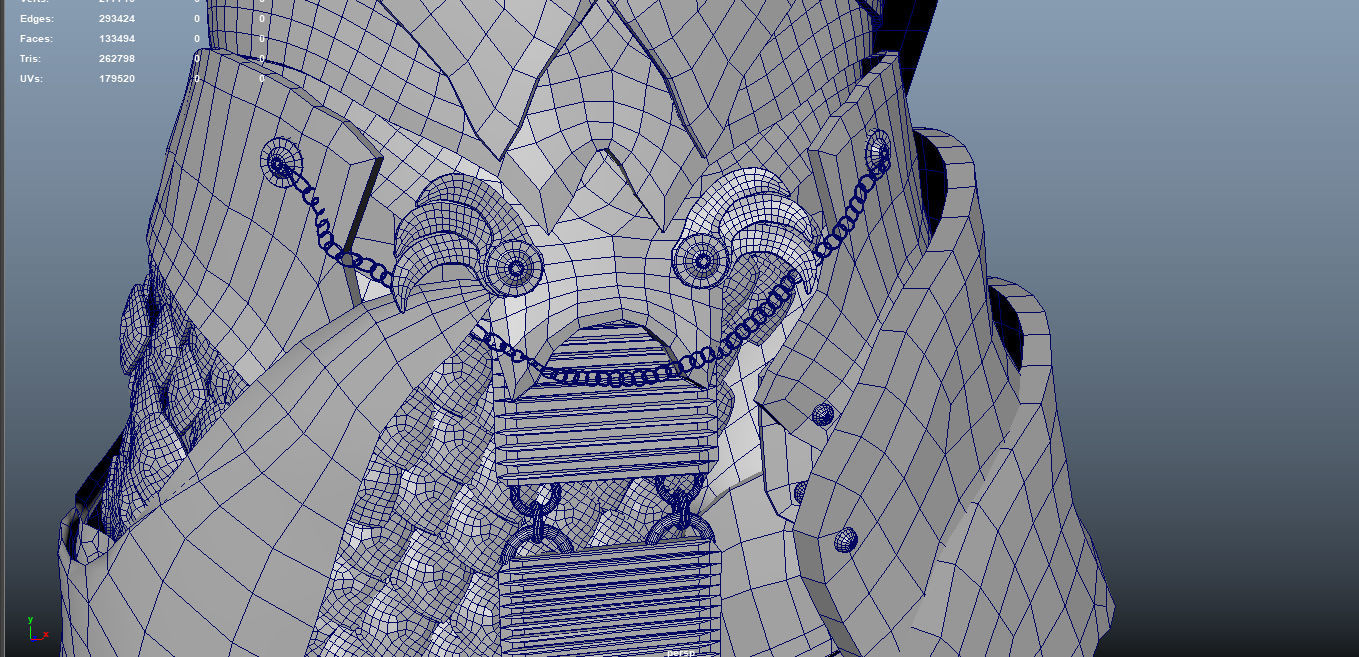 Red Samurai Low-poly 3D model_28