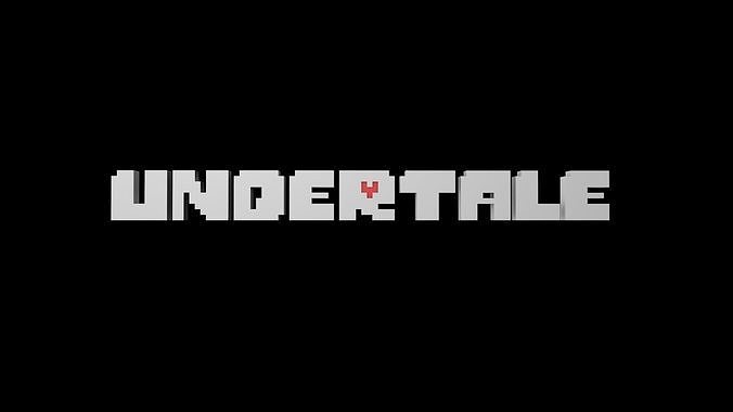 Cartoon Undertale Logo Low-poly 3D model