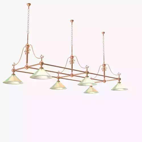 Lights light fixture with four hanging from it Free 3D model