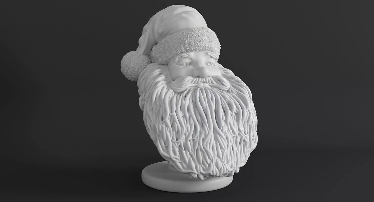 Santa Claus 3d Printable Bust 3D print model_0