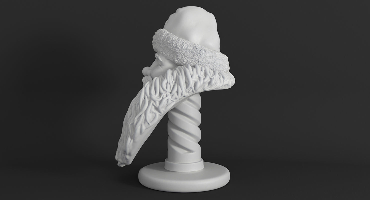 Santa Claus 3d Printable Bust 3D print model_2