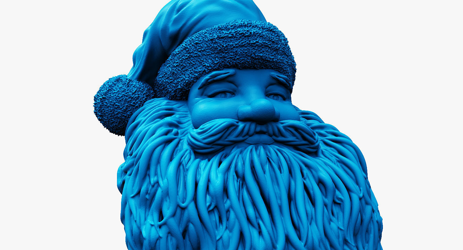 Santa Claus 3d Printable Bust 3D print model_7