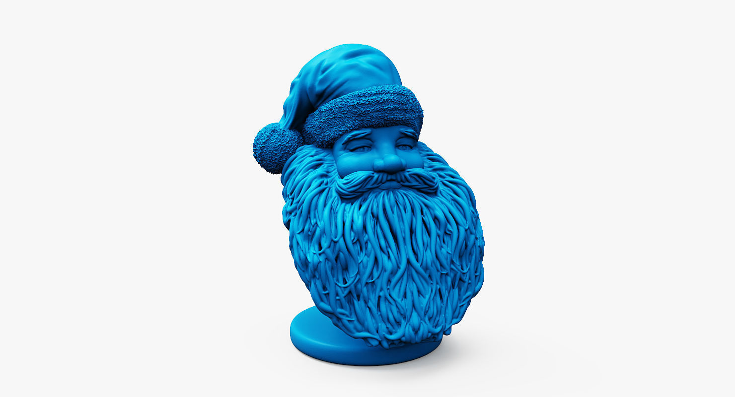Santa Claus 3d Printable Bust 3D print model_4